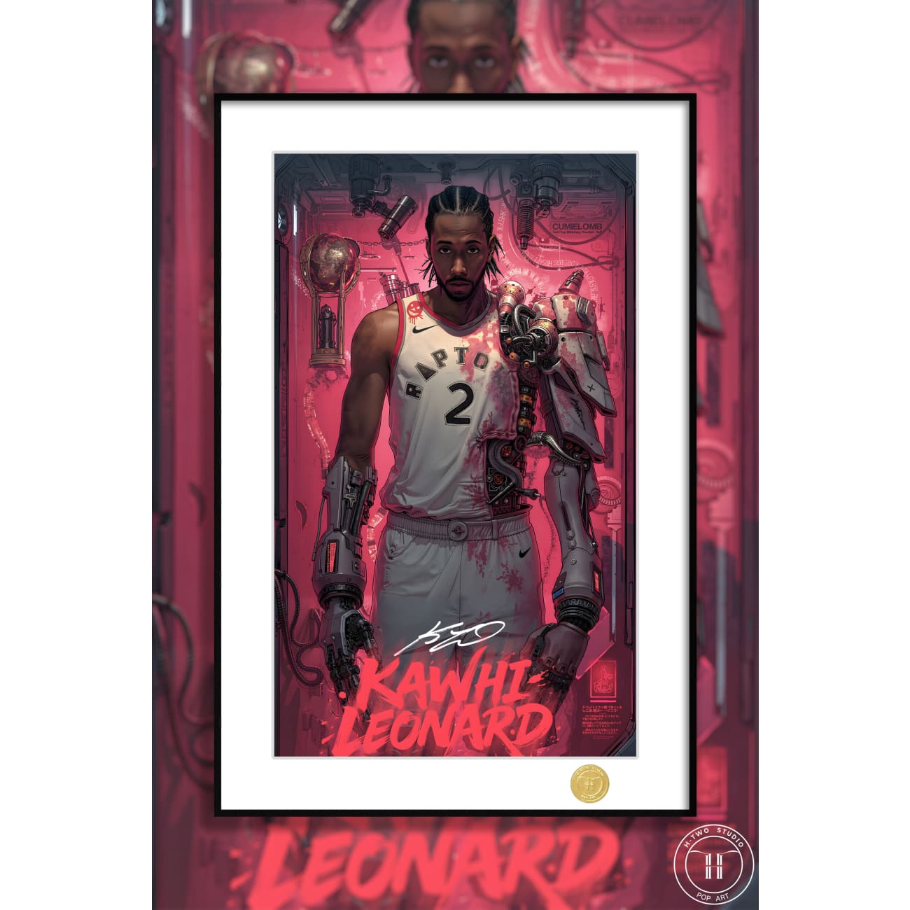 H-TWO Studio - Kawhi Leonard Raptors Clippers Poster Frame