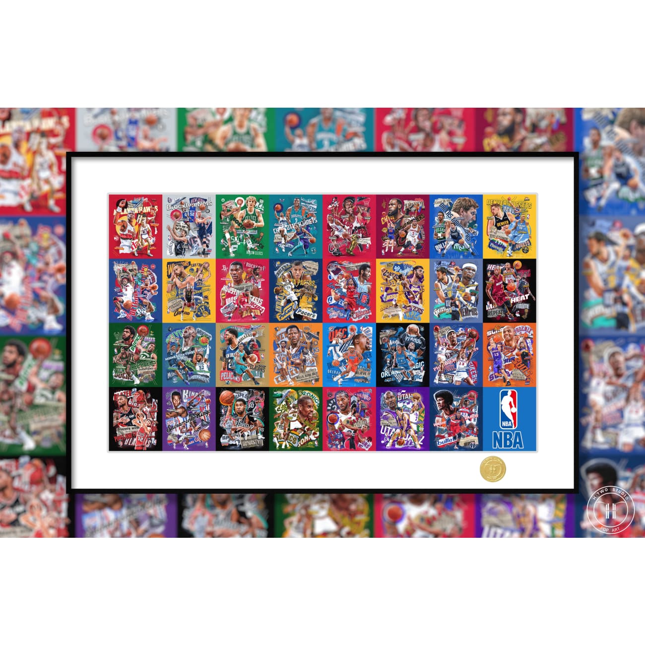 H-TWO Studio - NBA Team Collection Poster Frame