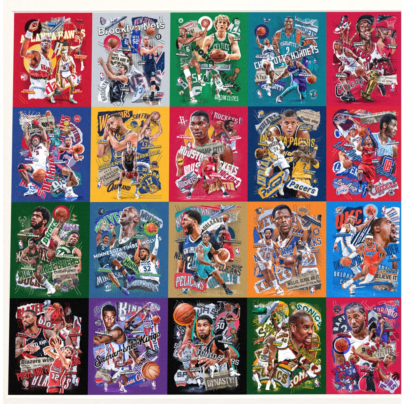 H-TWO Studio - NBA Team Collection Poster Frame