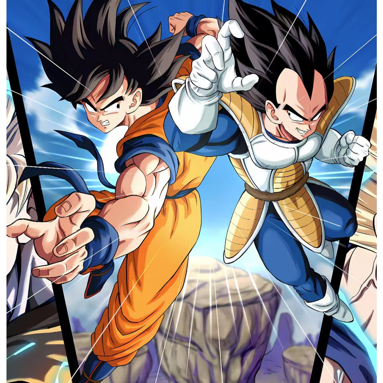 H-TWO Studio - Son Goku & Vegeta Poster Frame