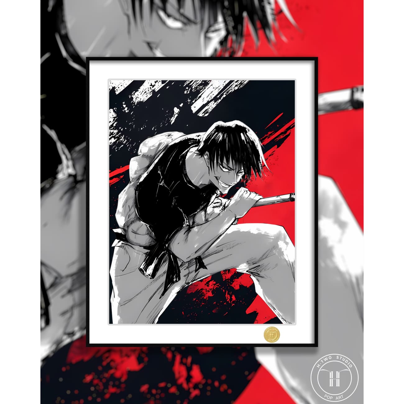 H-TWO Studio - Toji Fushiguro Poster Frame