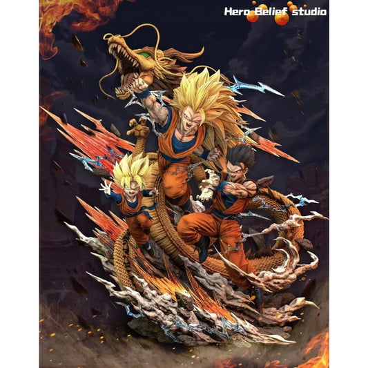 Hero Belief Studio - SSJ3 Son Goku, Gohan & Goten Kamehameha