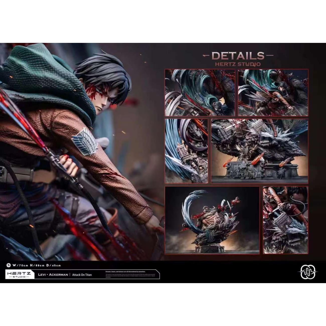 Hertz Studio - Levi Ackerman vs Beast Titan Zeke Yeager 