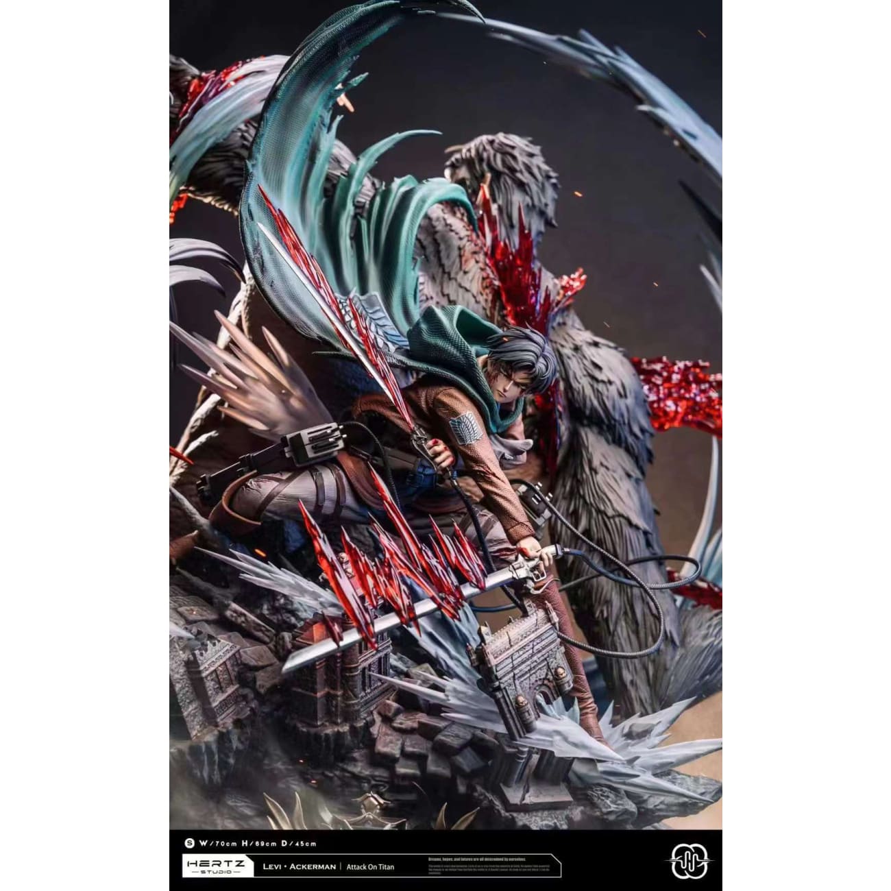 Hertz Studio - Levi Ackerman vs Beast Titan Zeke Yeager 