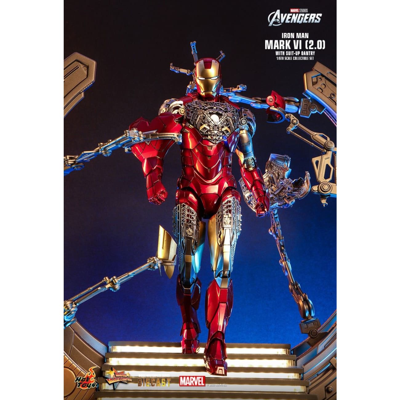 Hottoys - Iron Man Mark Vi (2.0) with Suit-up Gantry