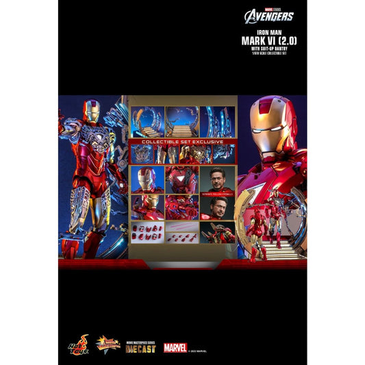 Hottoys - Iron Man Mark VI (2.0) With Suit-Up Gantry [MMS688D53]