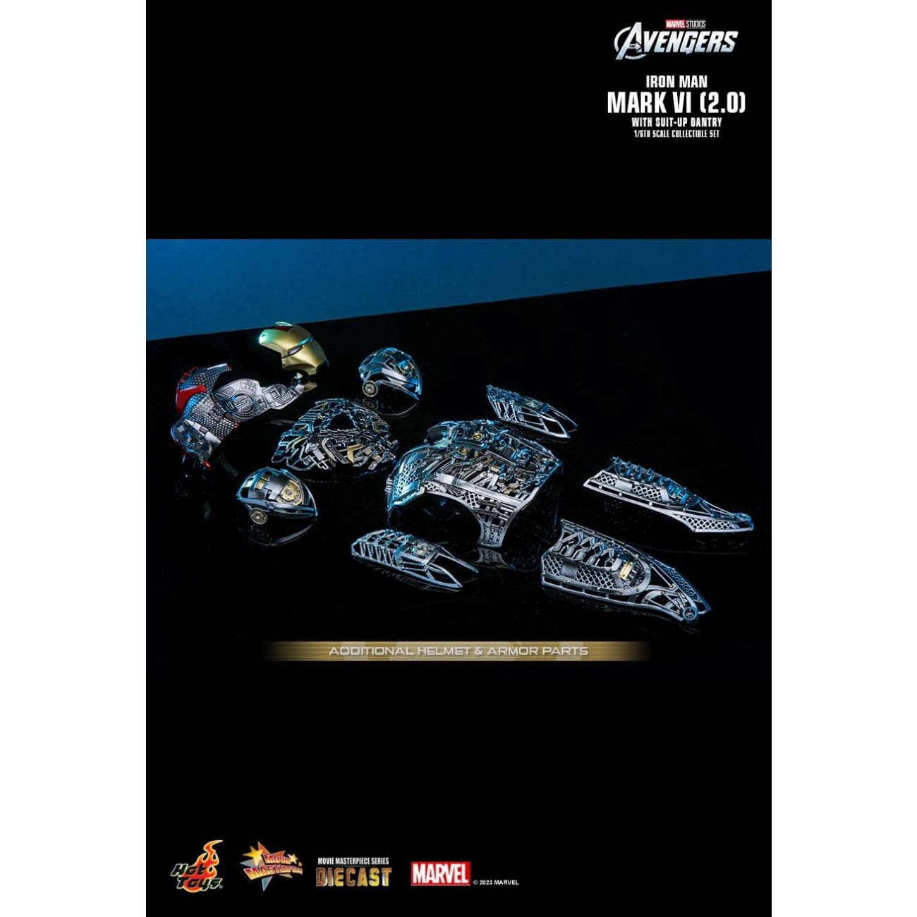 Hottoys - Iron Man Mark Vi (2.0) with Suit-up Gantry