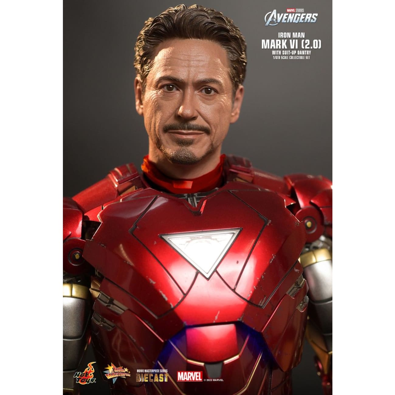 Hottoys - Iron Man Mark VI (2.0) With Suit-Up Gantry [MMS688D53]