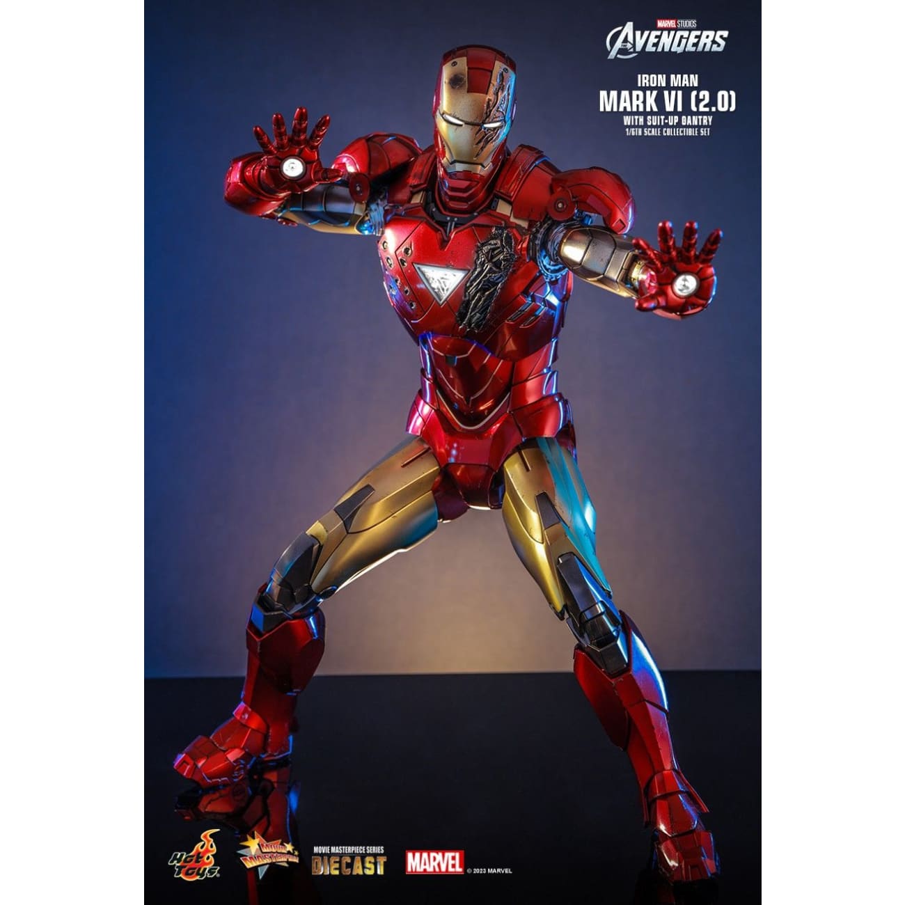 Hottoys - Iron Man Mark Vi (2.0) with Suit-up Gantry