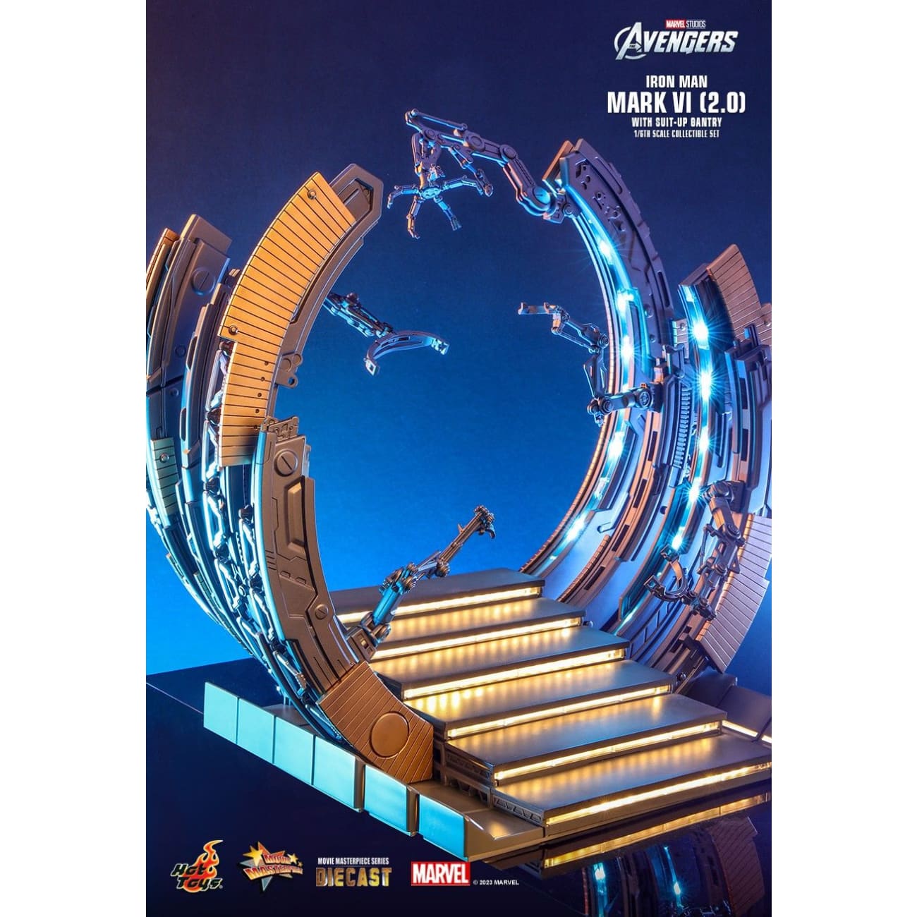 Hottoys - Iron Man Mark Vi (2.0) with Suit-up Gantry