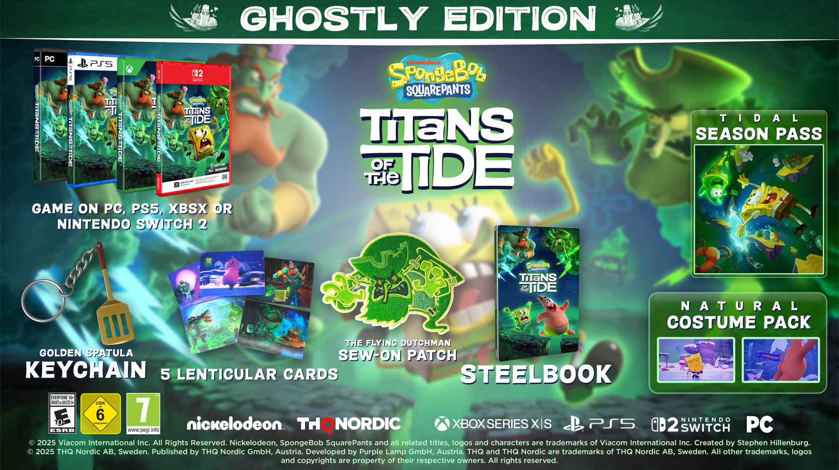 Nintendo Switch Game Title - SpongeBob SquarePants : Titans of the Tide - Ghostly Edition