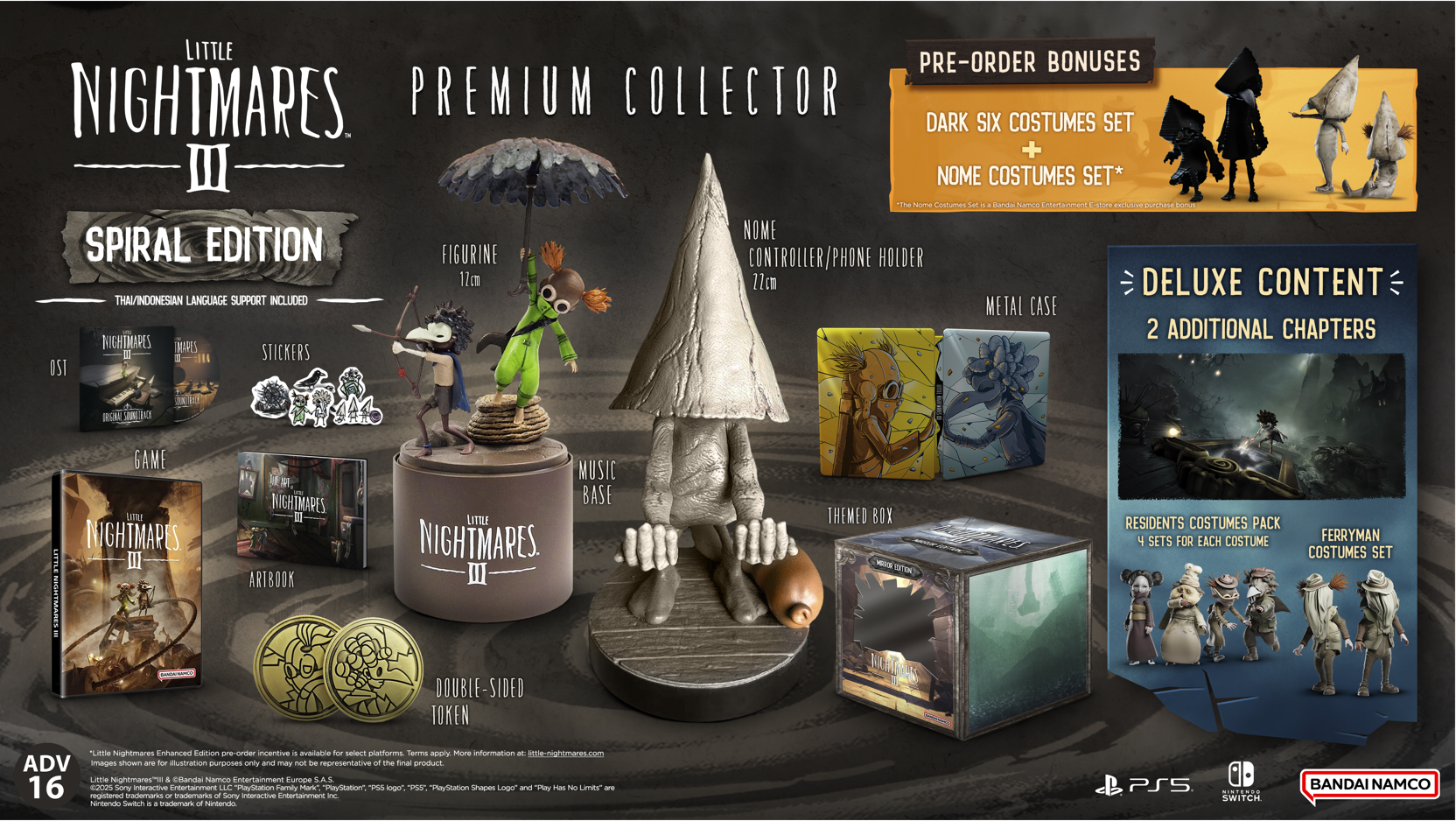 Nintendo Switch Game Title - Little Nightmare III Spiral Edition - Premium Collector Edition