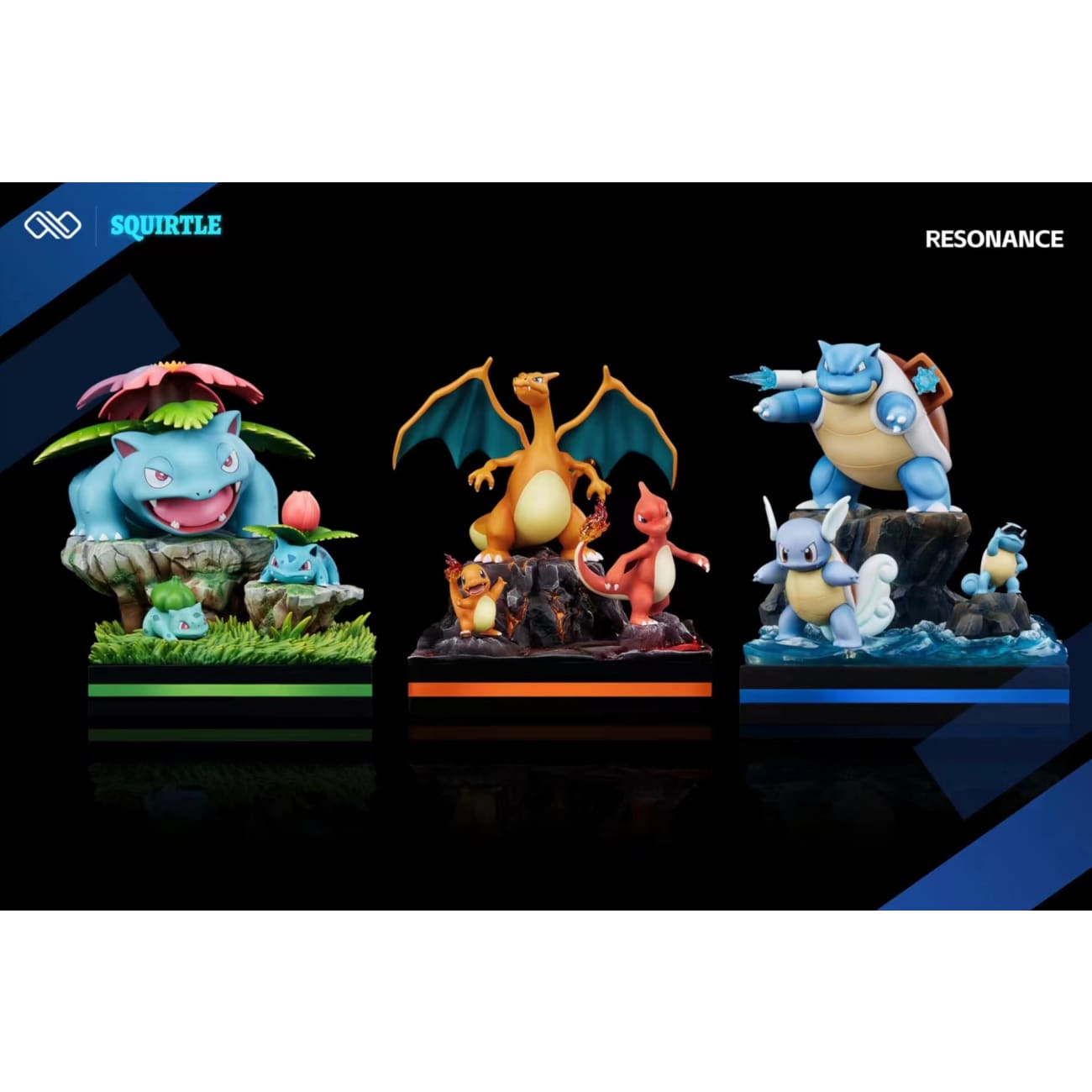 Infinite Studio  - Squirtle Evolution (Squirtle, Wartortle & Blastoise)[10 Variants]