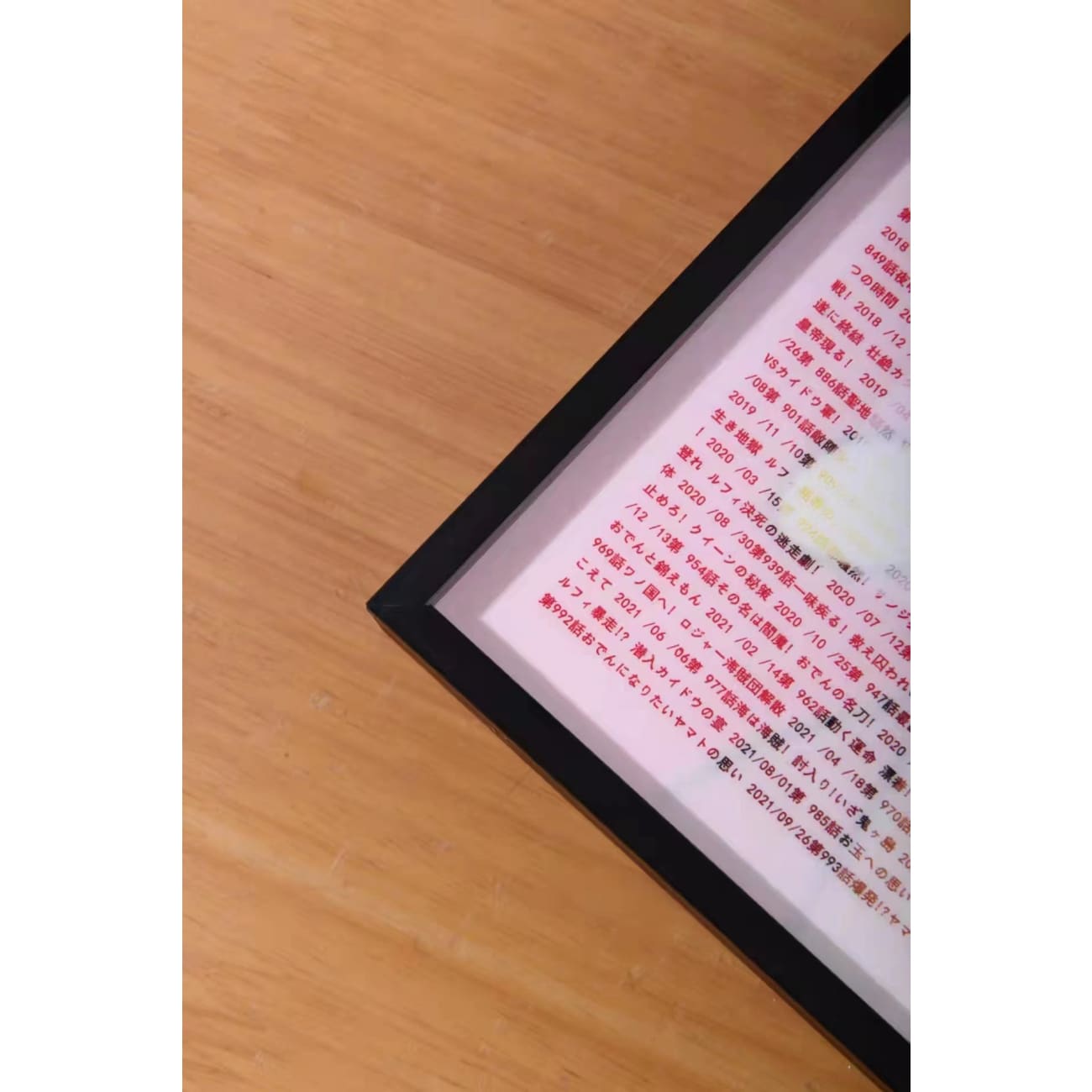 Infinity Gallery - Monkey D. Luffy Full Manga Release Text Poster Frame 