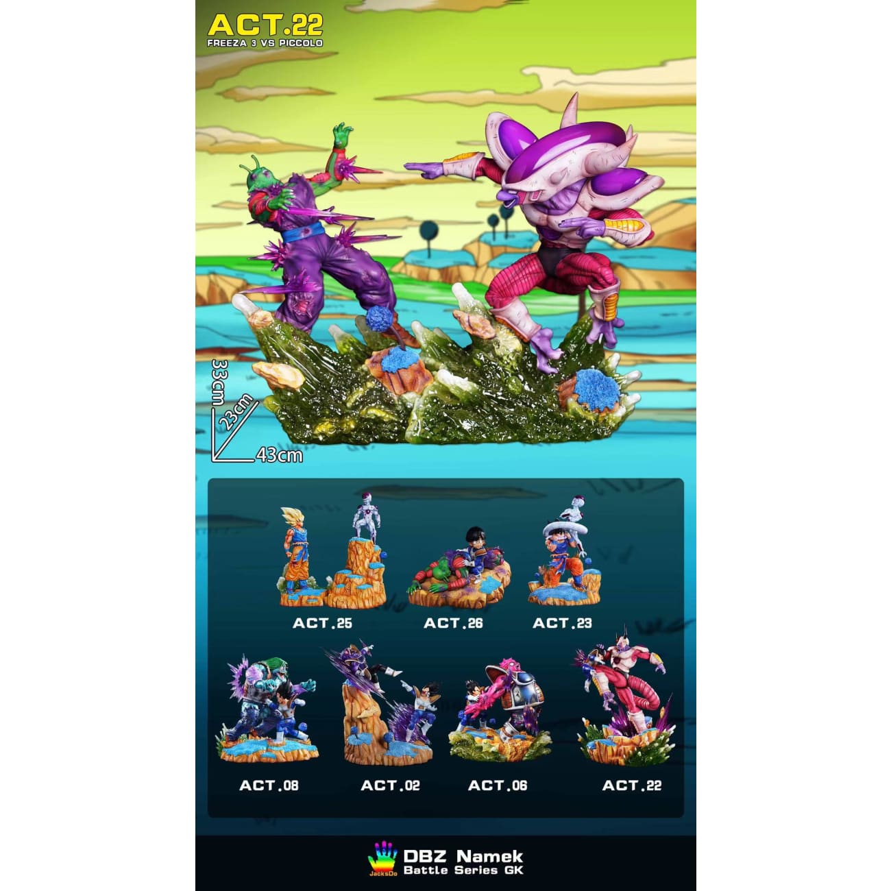 JacksDo - Freeza's Third Form vs Piccolo [ACT.22]