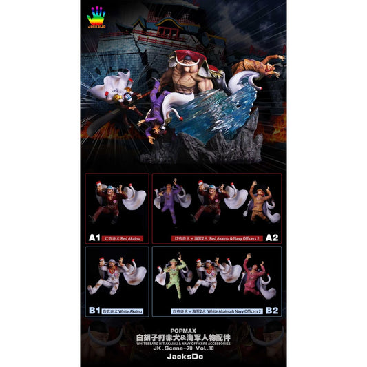 JacksDo - Whitebeard Edward Newgate Hit Akainu & Navy Officers Accessories [4 Variants]
