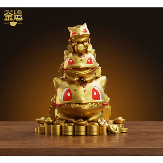 Jin Yun Studio - Golden Toad Bulbasaur Wealth-Attracting Fun Ornament