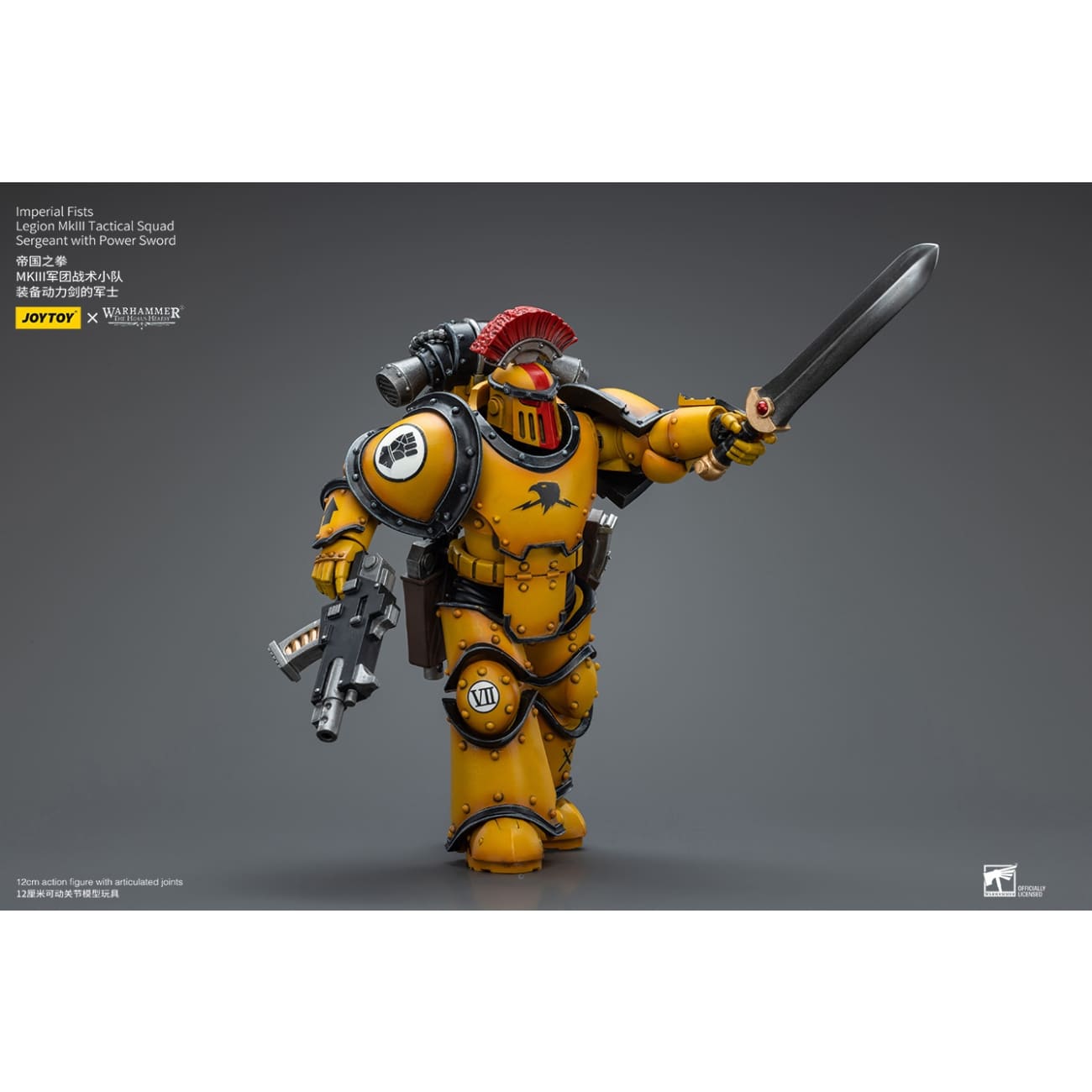 JOYTOY - Imperial Fists Legion MkIII Tactical Squad Sergeant with Power Sword [JT9046] / Imperial Fists Legion MkIII Tactical Squad Legionary with Legion Vexilla [JT9053]