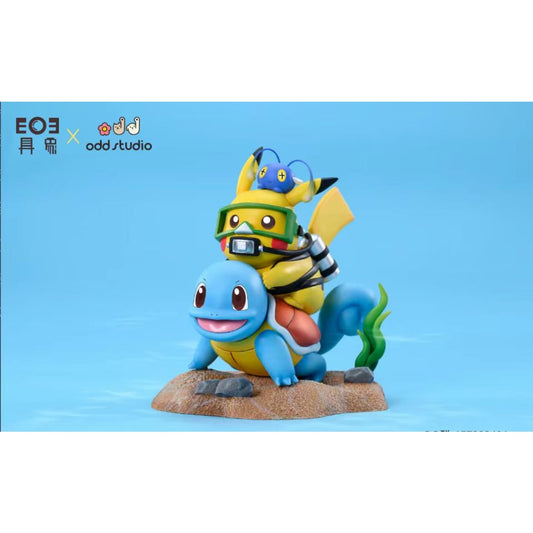 Ju Xiang Studio x odd Studio - Squirtle, Diving Pikachu & Chinchou