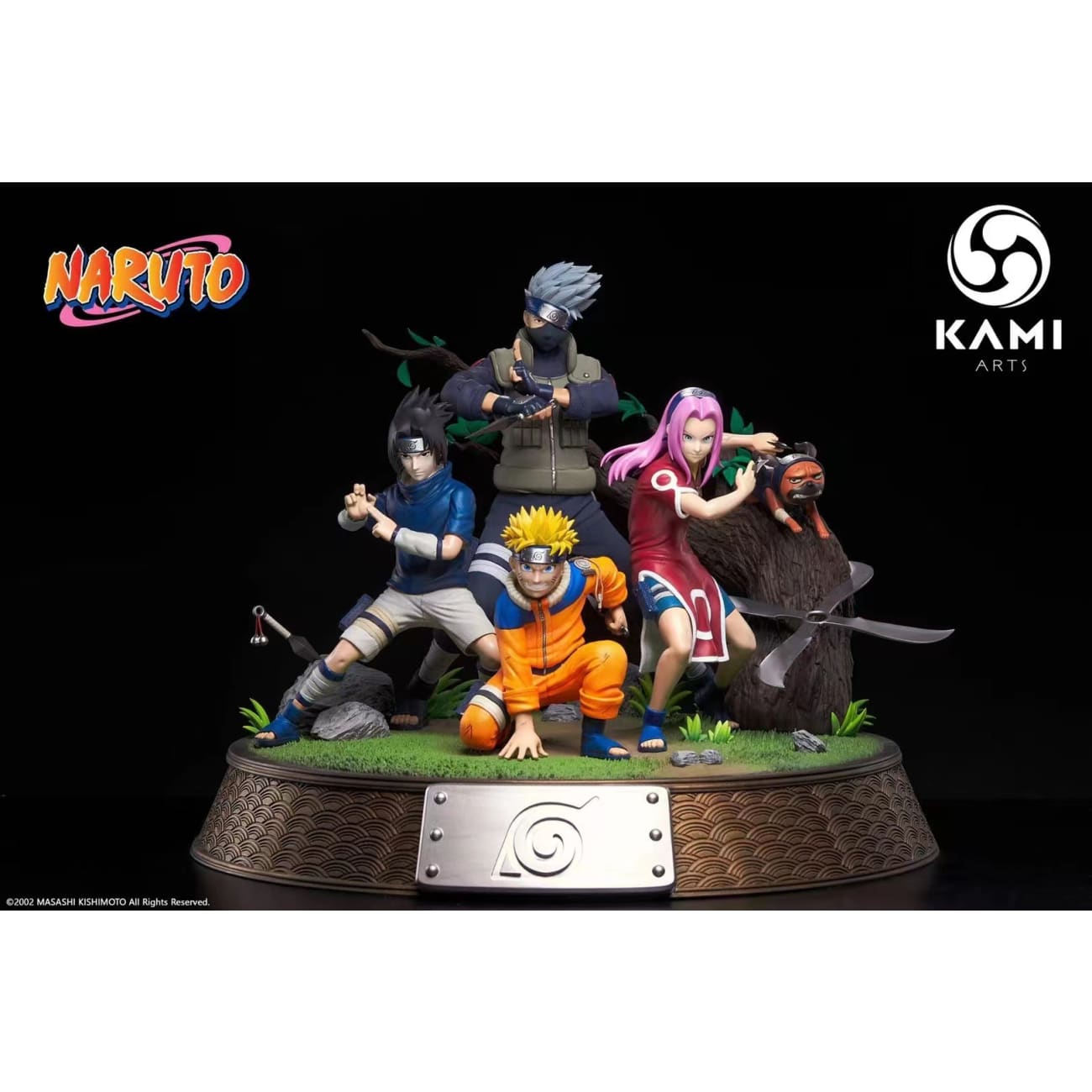 Kami Arts - Team 7 - Kakashi Hatake, Uchiha Sasuke, Uzumaki Naruto, Haruno Sakura & Pakkun 