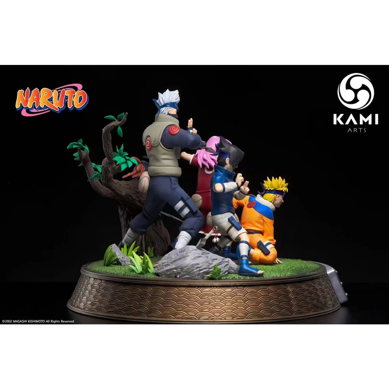 Kami Arts - Team 7 - Kakashi Hatake, Uchiha Sasuke, Uzumaki Naruto, Haruno Sakura & Pakkun 