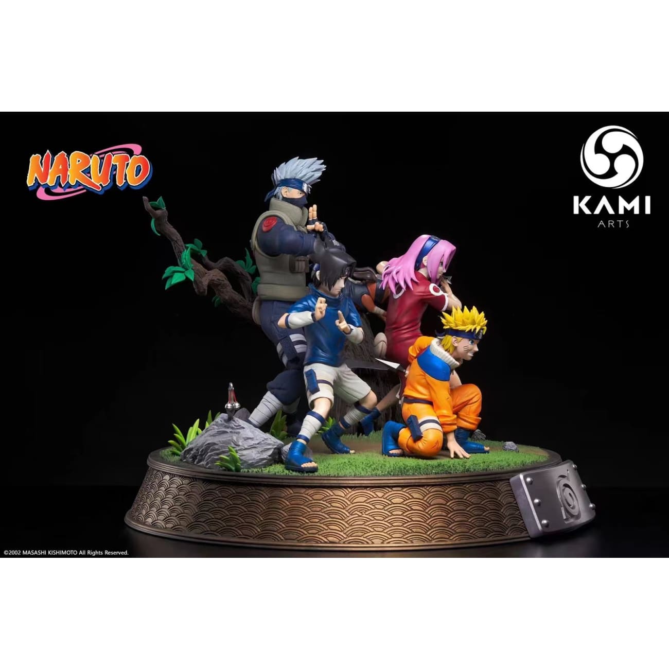 Kami Arts - Team 7 - Kakashi Hatake, Uchiha Sasuke, Uzumaki Naruto, Haruno Sakura & Pakkun 