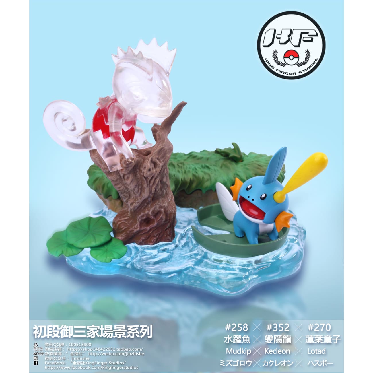 King Finger Studios - Squirtle / Totodile / Mudkip