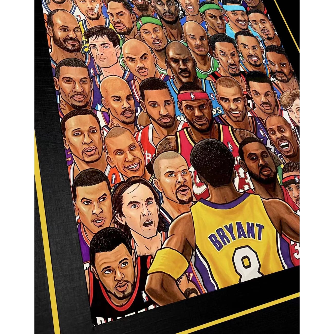 Kobe Bryant VS 64 Of His Best Opponents Poster Frame [38cm x 53cm]