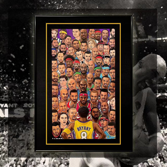 Kobe Bryant VS 64 Of His Best Opponents Poster Frame [38cm x 53cm]
