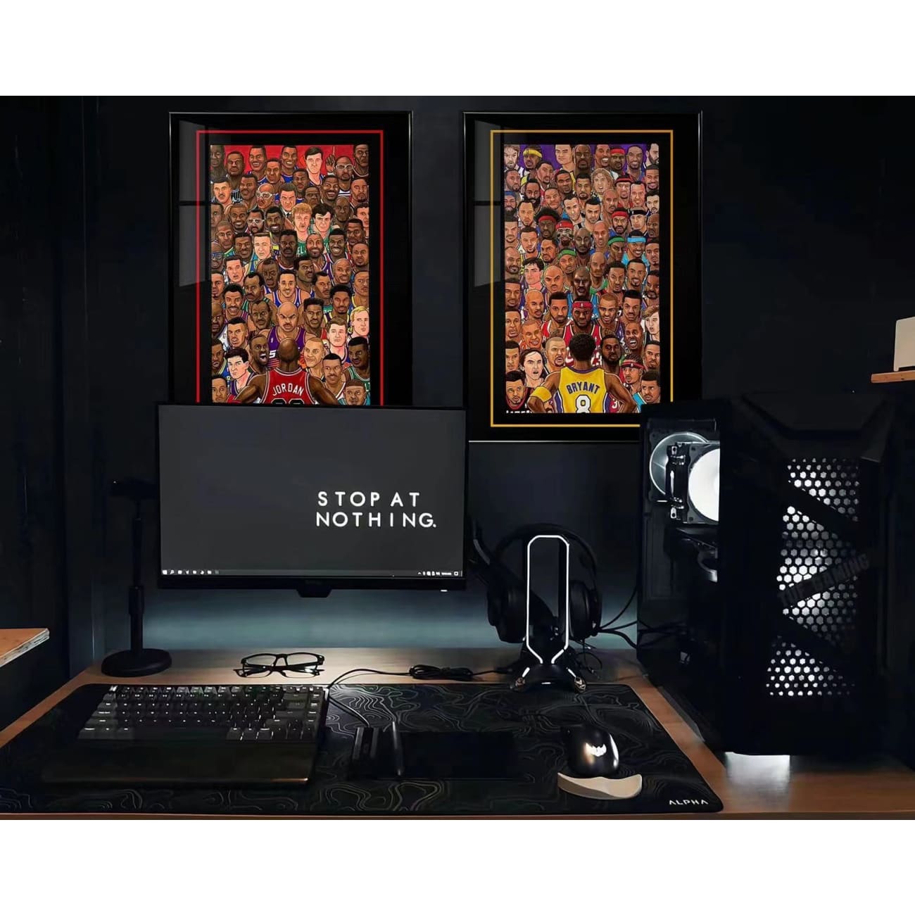 Kobe Bryant VS 64 Of His Best Opponents Poster Frame [38cm x 53cm]
