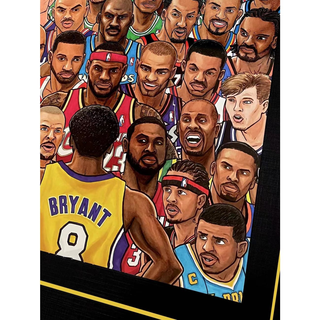 Kobe Bryant VS 64 Of His Best Opponents Poster Frame [38cm x 53cm]