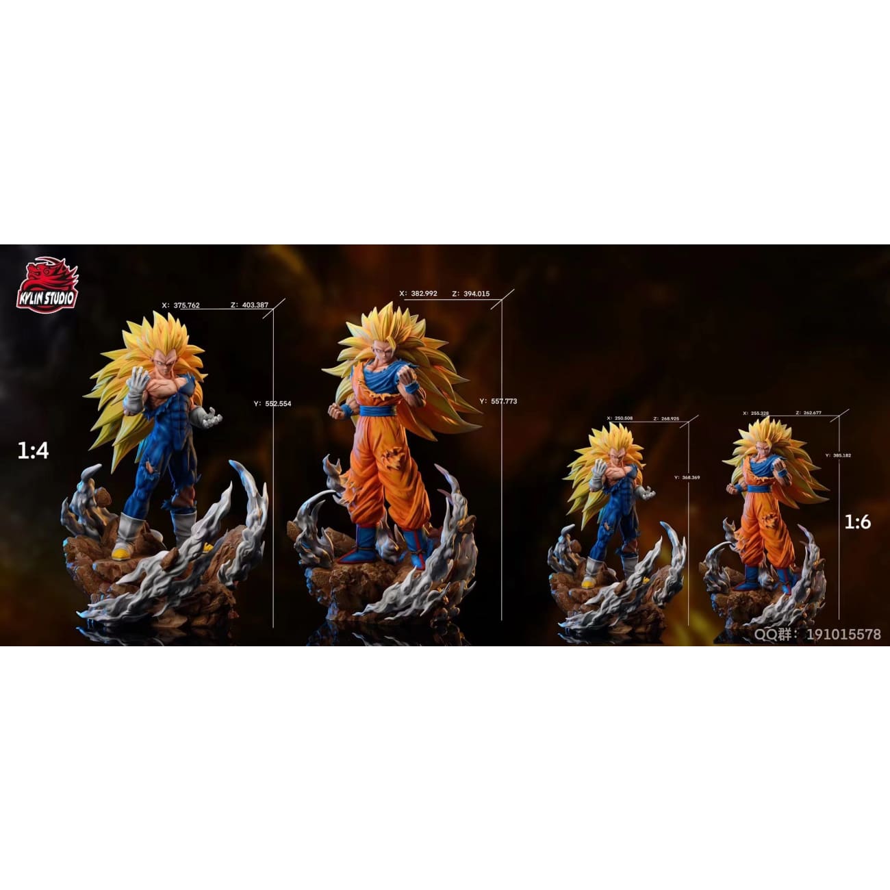 Kylin Studio - Super Saiyan 3 Son Goku & Vegeta 