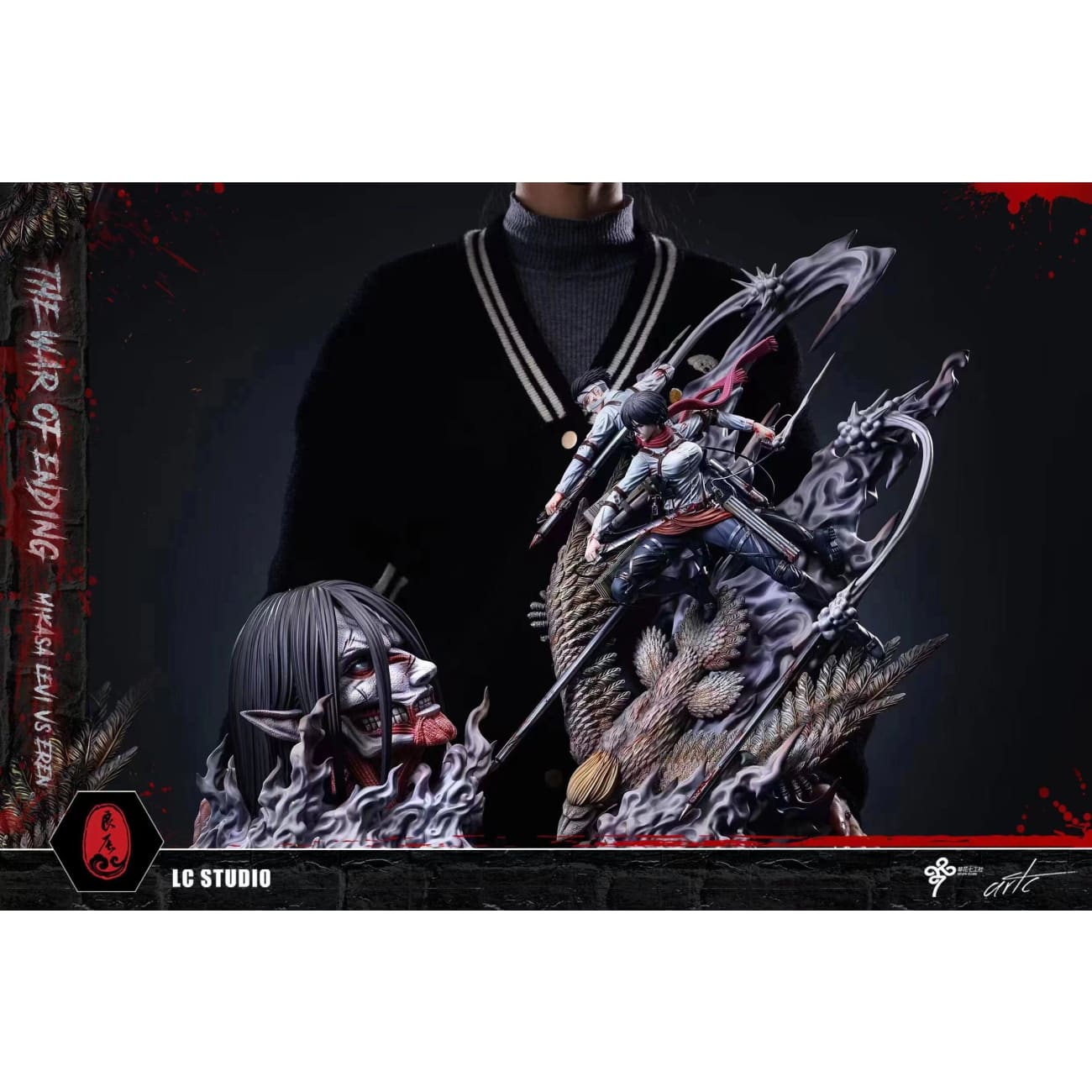 LC Studio x Seven Clubs - Final Battle of Levi Ackerman & Mikasa Ackerman VS Founding Titan [3 Variants]