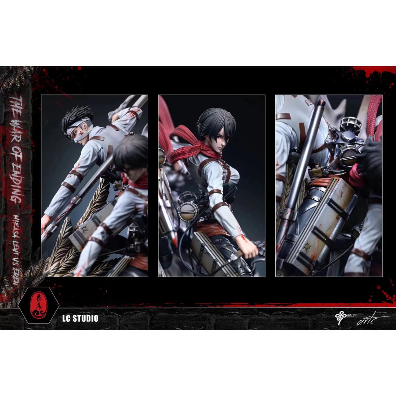 LC Studio x Seven Clubs - Final Battle of Levi Ackerman & Mikasa Ackerman VS Founding Titan [3 Variants]