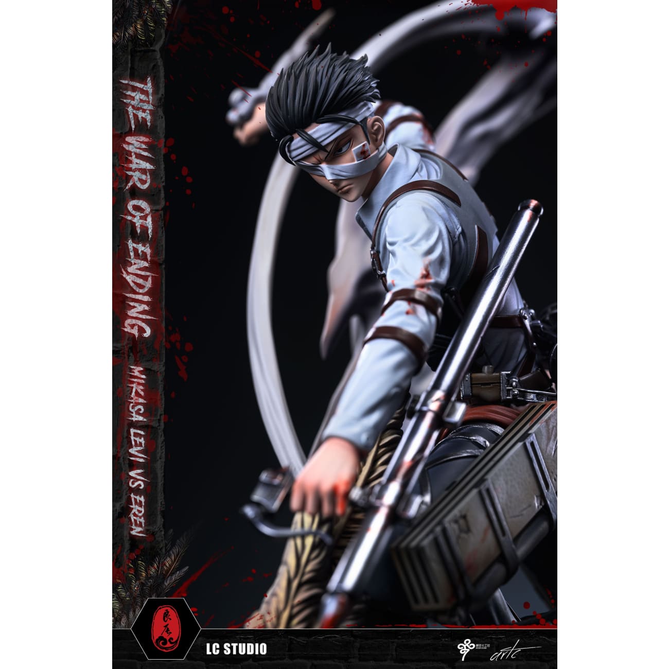 LC Studio x Seven Clubs - Final Battle of Levi Ackerman & Mikasa Ackerman VS Founding Titan [3 Variants]