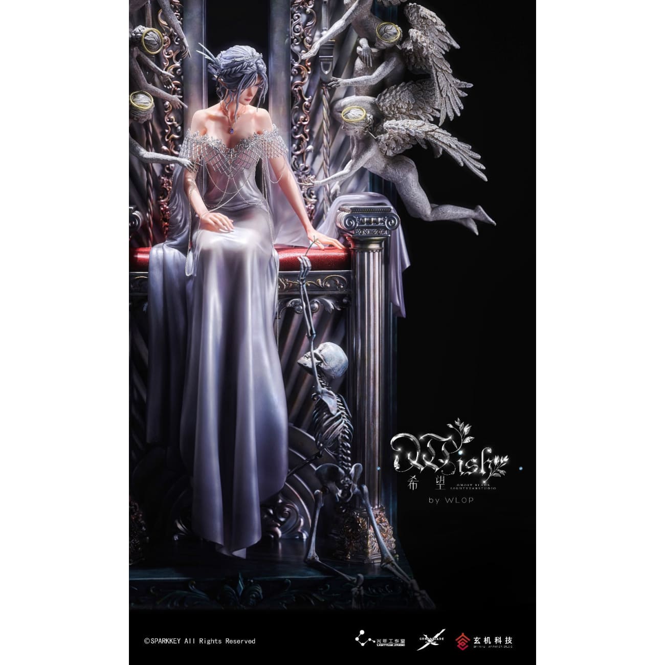Light Year Studio X Sparkey Animation Studio X WLOP - Princess Yan Haiqin /Princess Ice / Yan/ Glace on Throne