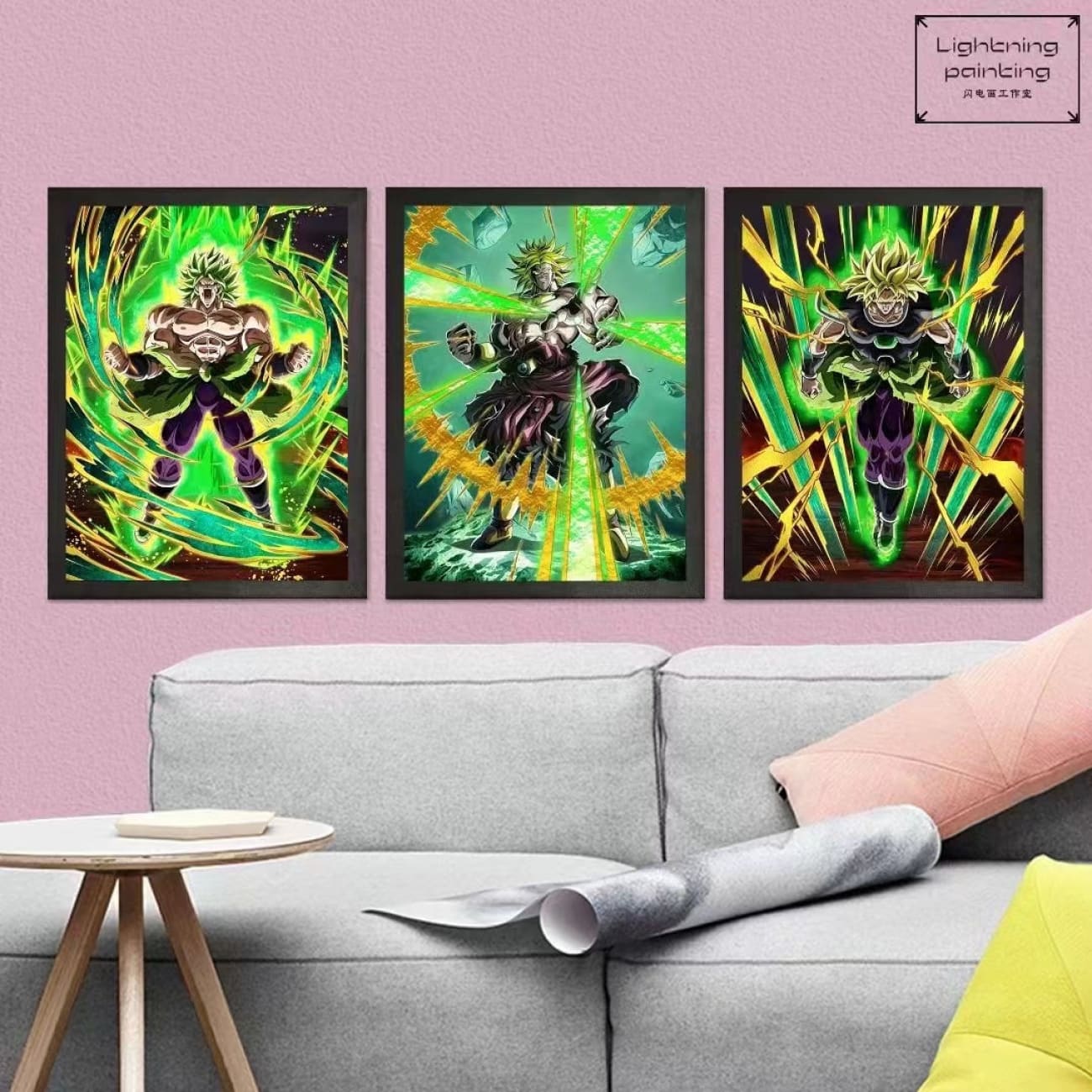 Lightning Painting - Broly Raster Graphics 3D Poster [33cm x 43cm]