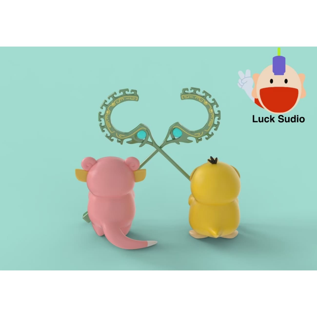 Luck Studio - Barrier Beasts Psyduck & Slowpoke