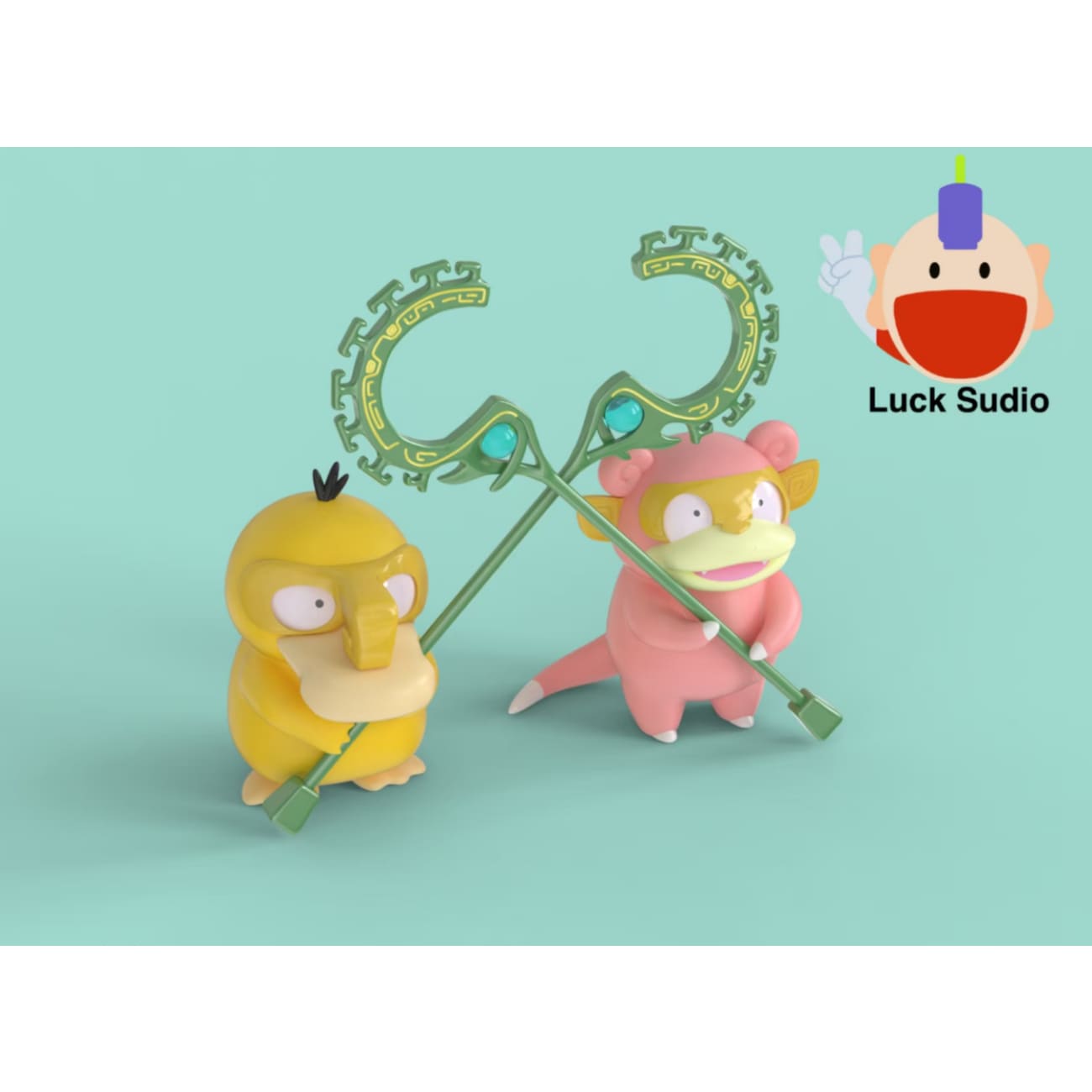 Luck Studio - Barrier Beasts Psyduck & Slowpoke