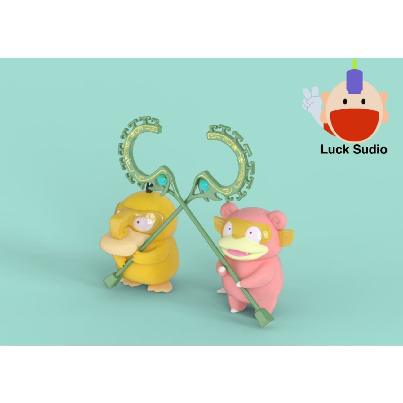 Luck Studio - Barrier Beasts Psyduck & Slowpoke