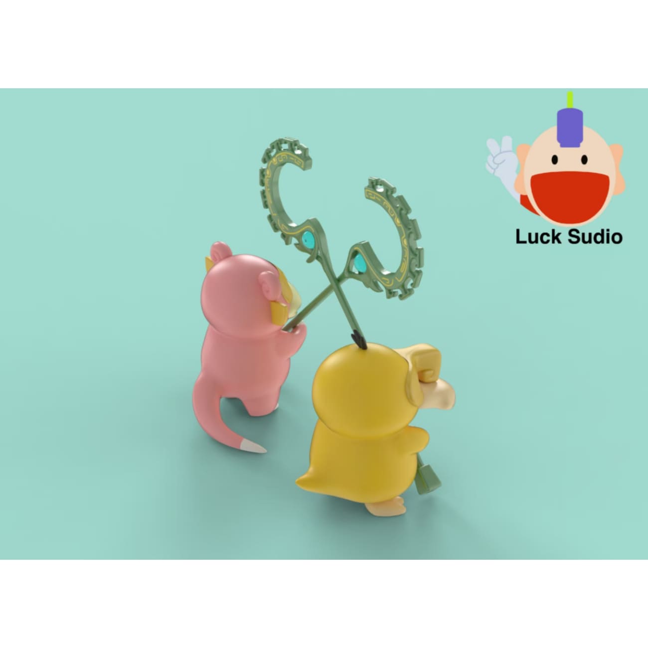 Luck Studio - Barrier Beasts Psyduck & Slowpoke