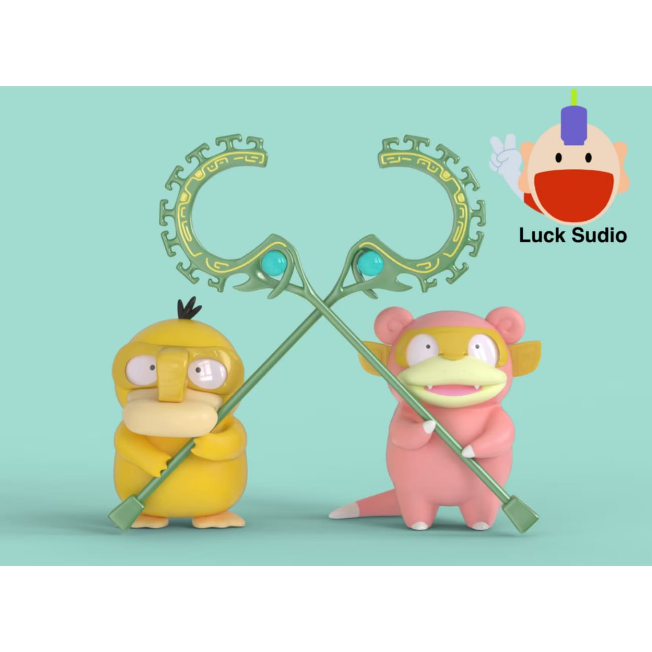 Luck Studio - Barrier Beasts Psyduck & Slowpoke