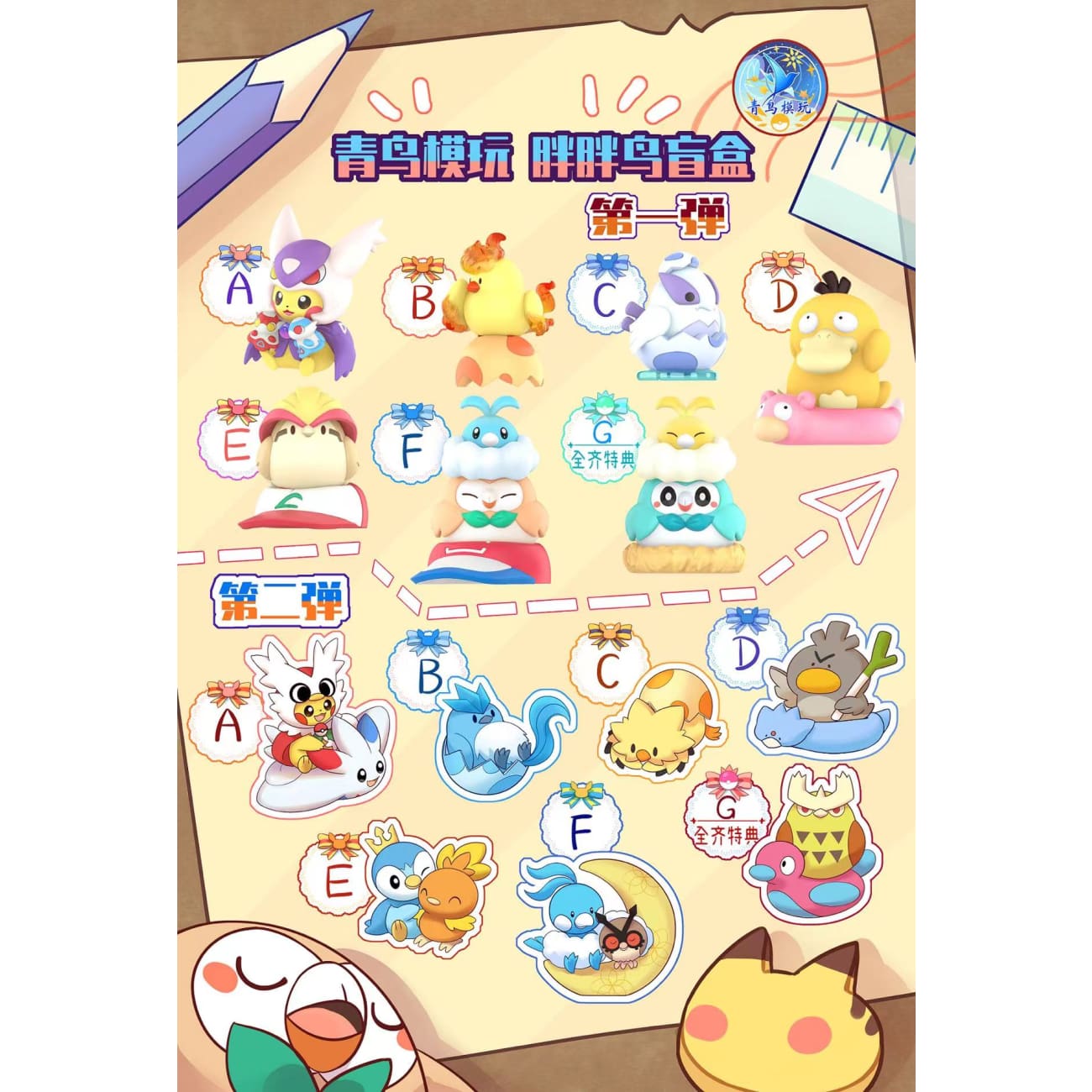 Lucky Wings - Pikachu Cosplay Mega Latios / Swablu & Rowlet / Baby Moltres / Bady Lugia / Psyduck & Slowpoke / Pidgeot & Ash Ketchum Hat