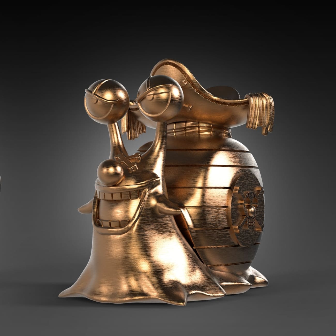 LX Studio - Golden Den Den Mushi Four Emperors Buggy