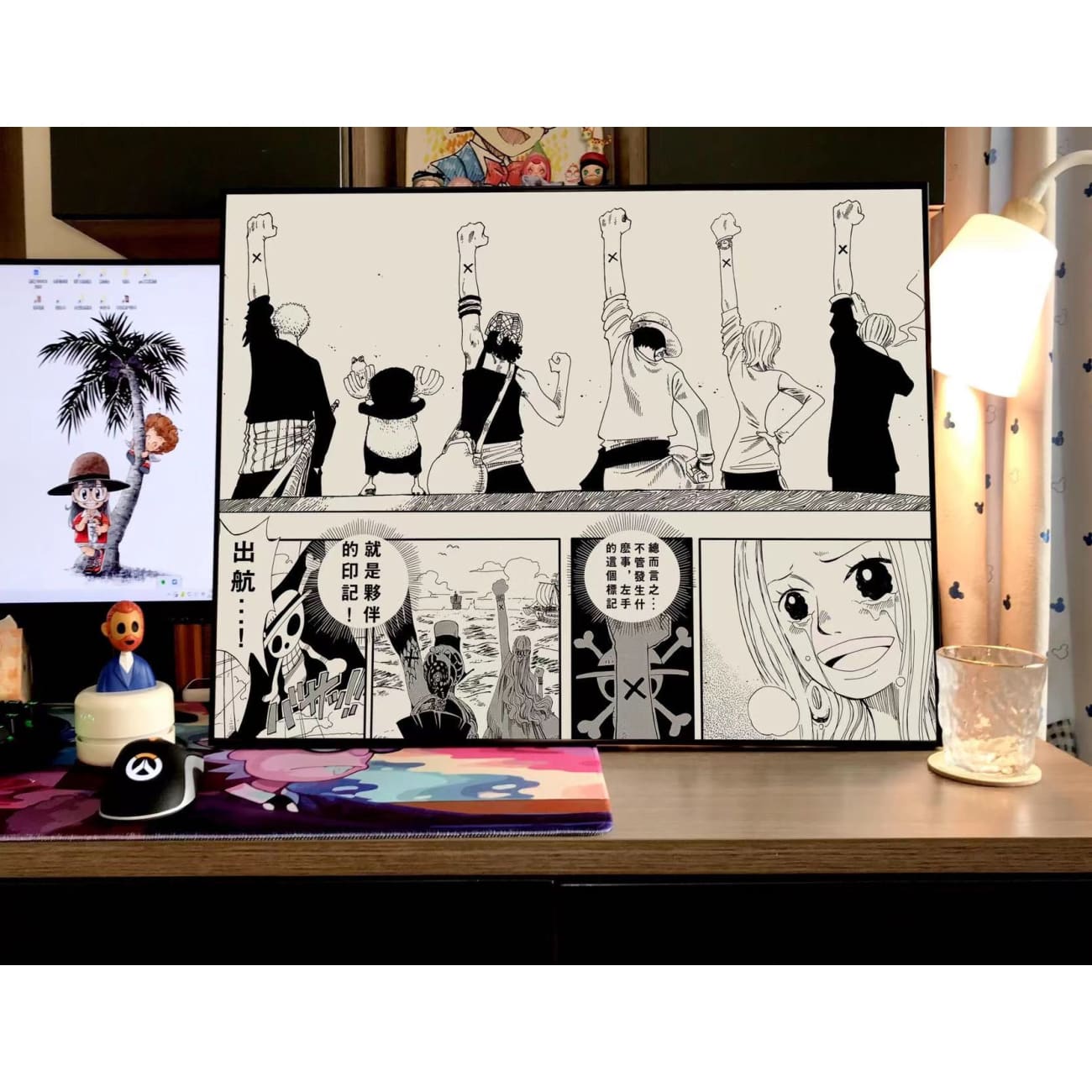 Manga Black and White Team Remarkable Moment Poster Frame