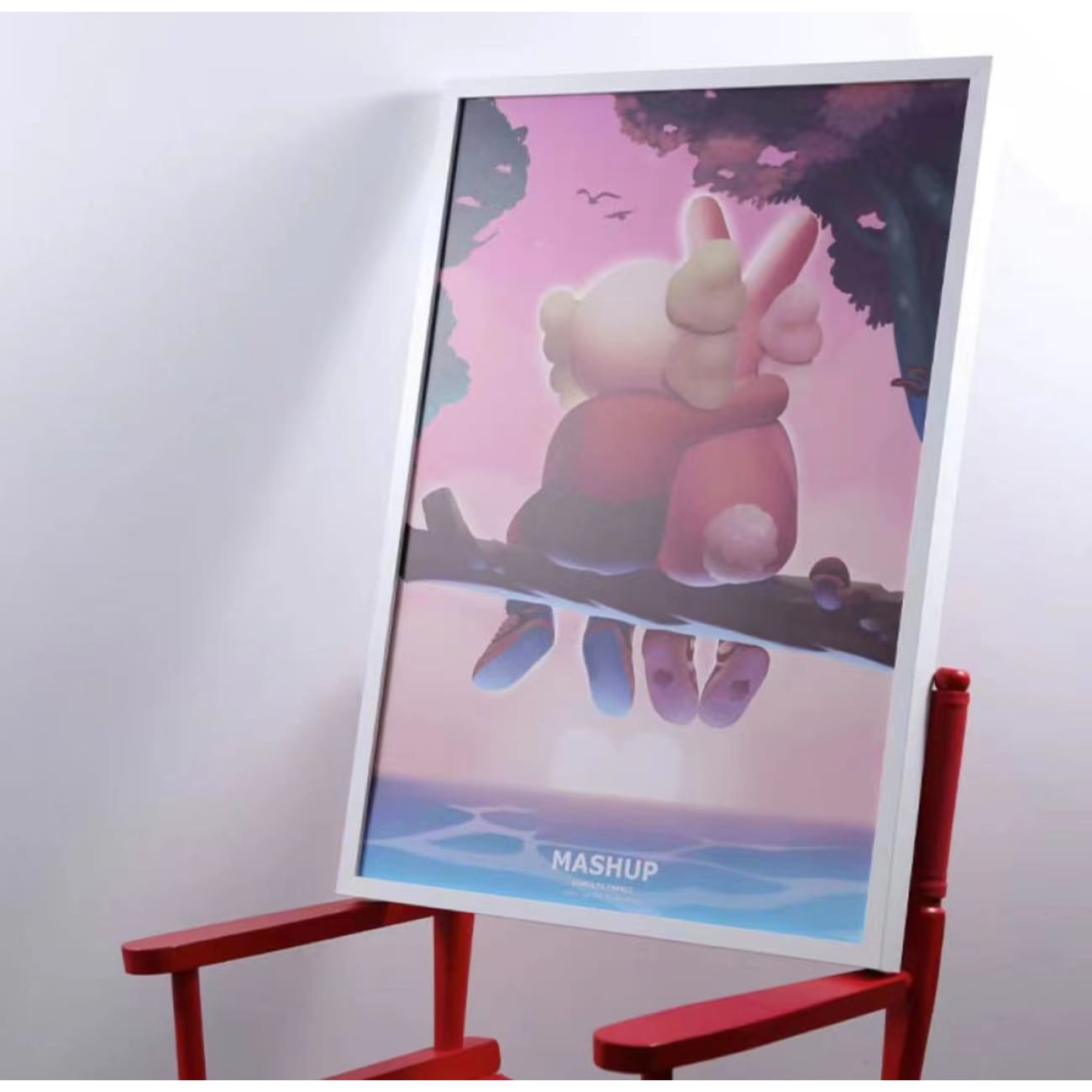  Mashup Kaws and Bunny Poster Frame 