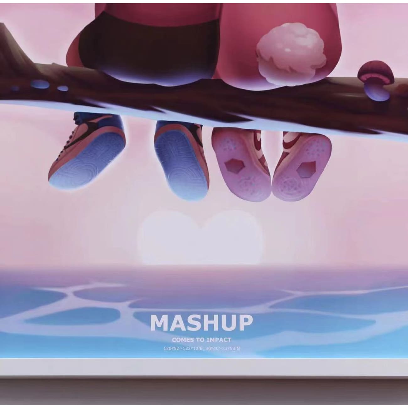  Mashup Kaws and Bunny Poster Frame 