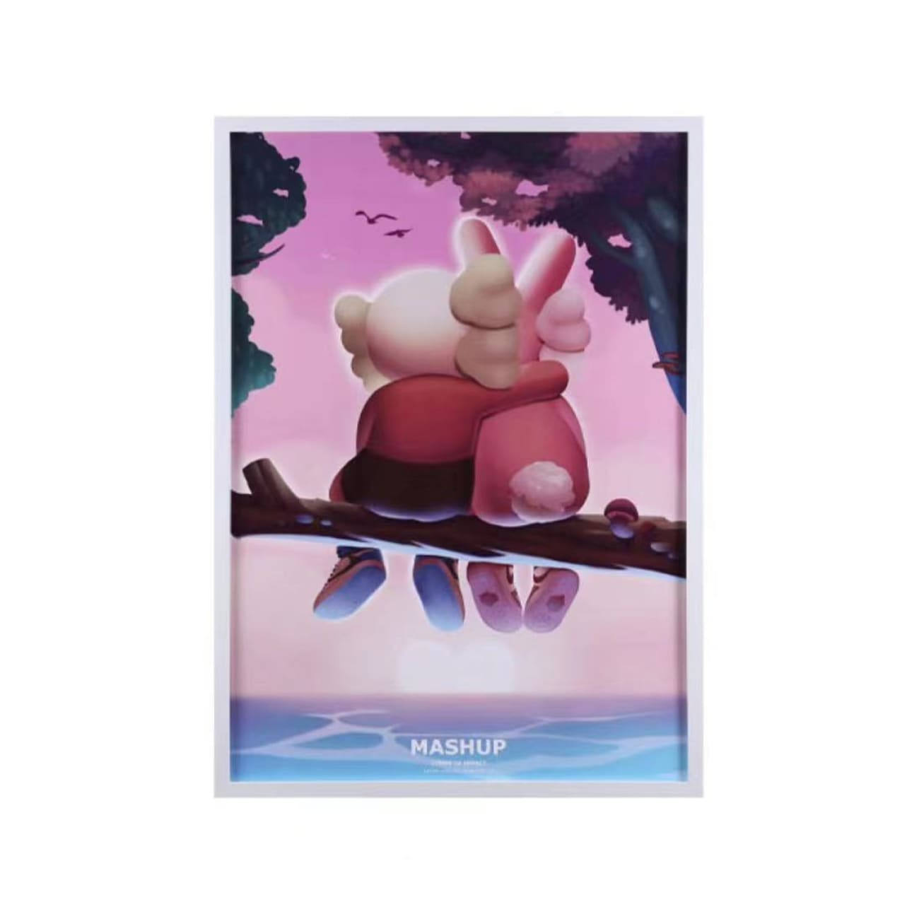  Mashup Kaws and Bunny Poster Frame 