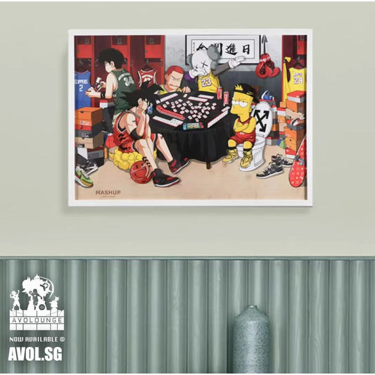 Mashup : Mahjong with Kaws; Simpson; Goku 
