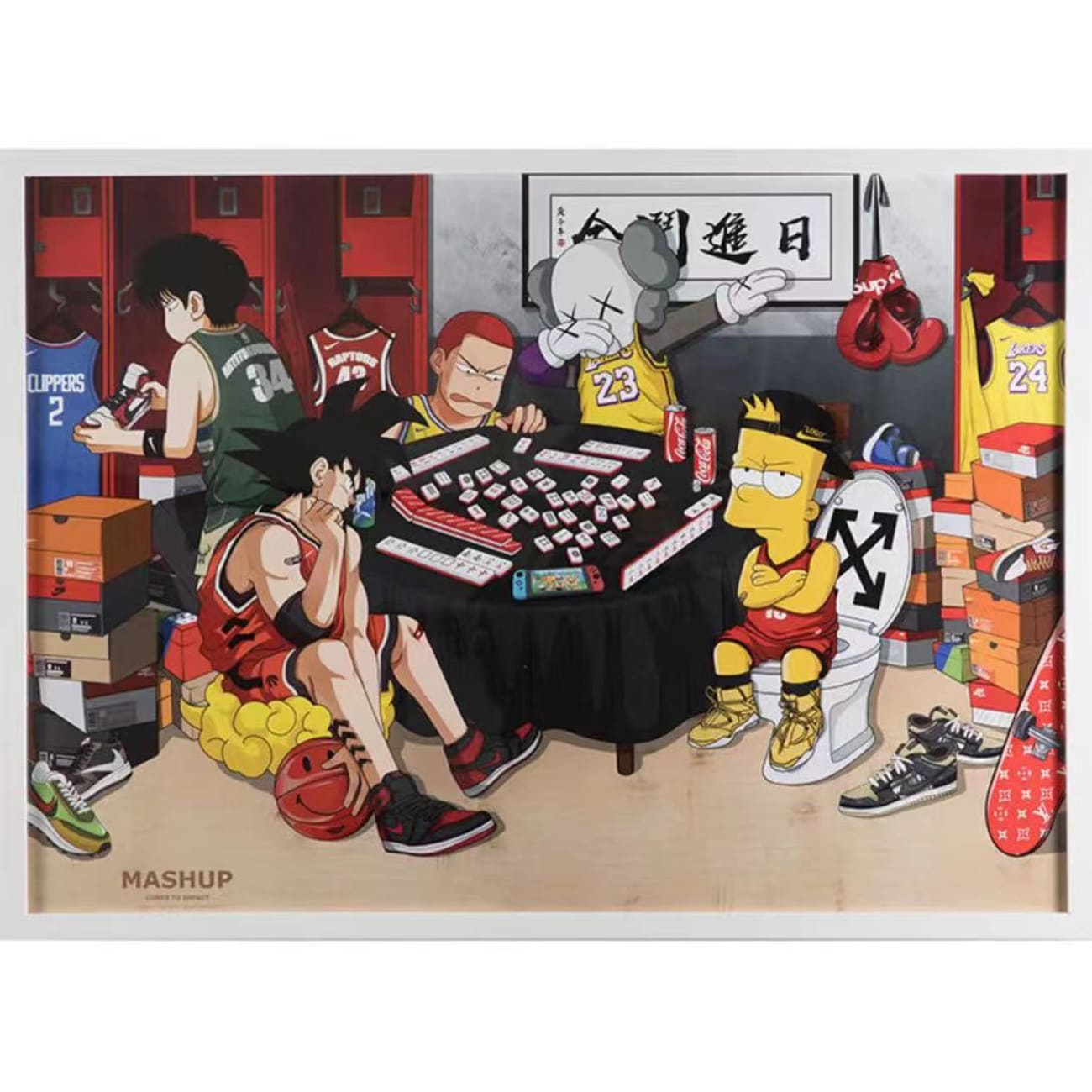 Mashup : Mahjong with Kaws; Simpson; Goku 